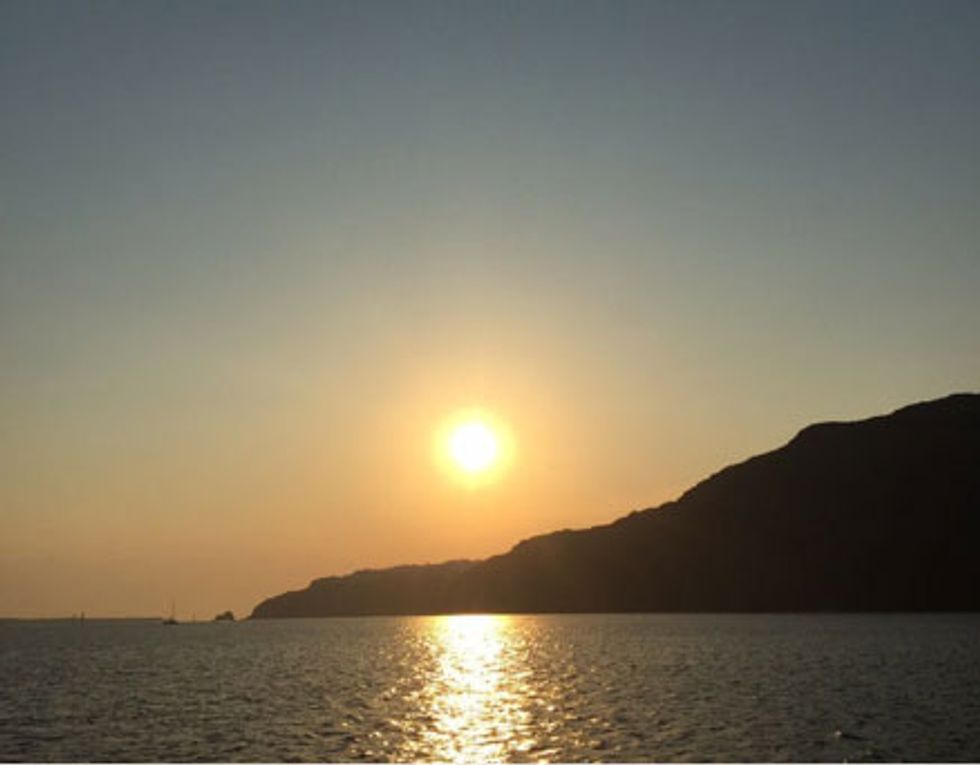 A beautiful Santorini sunset.