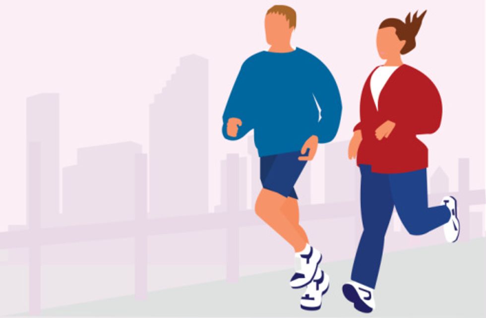 adults running