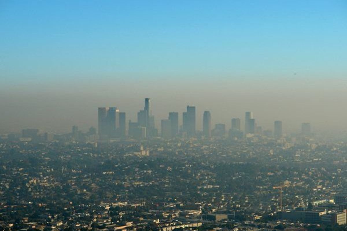 air pollution over a city