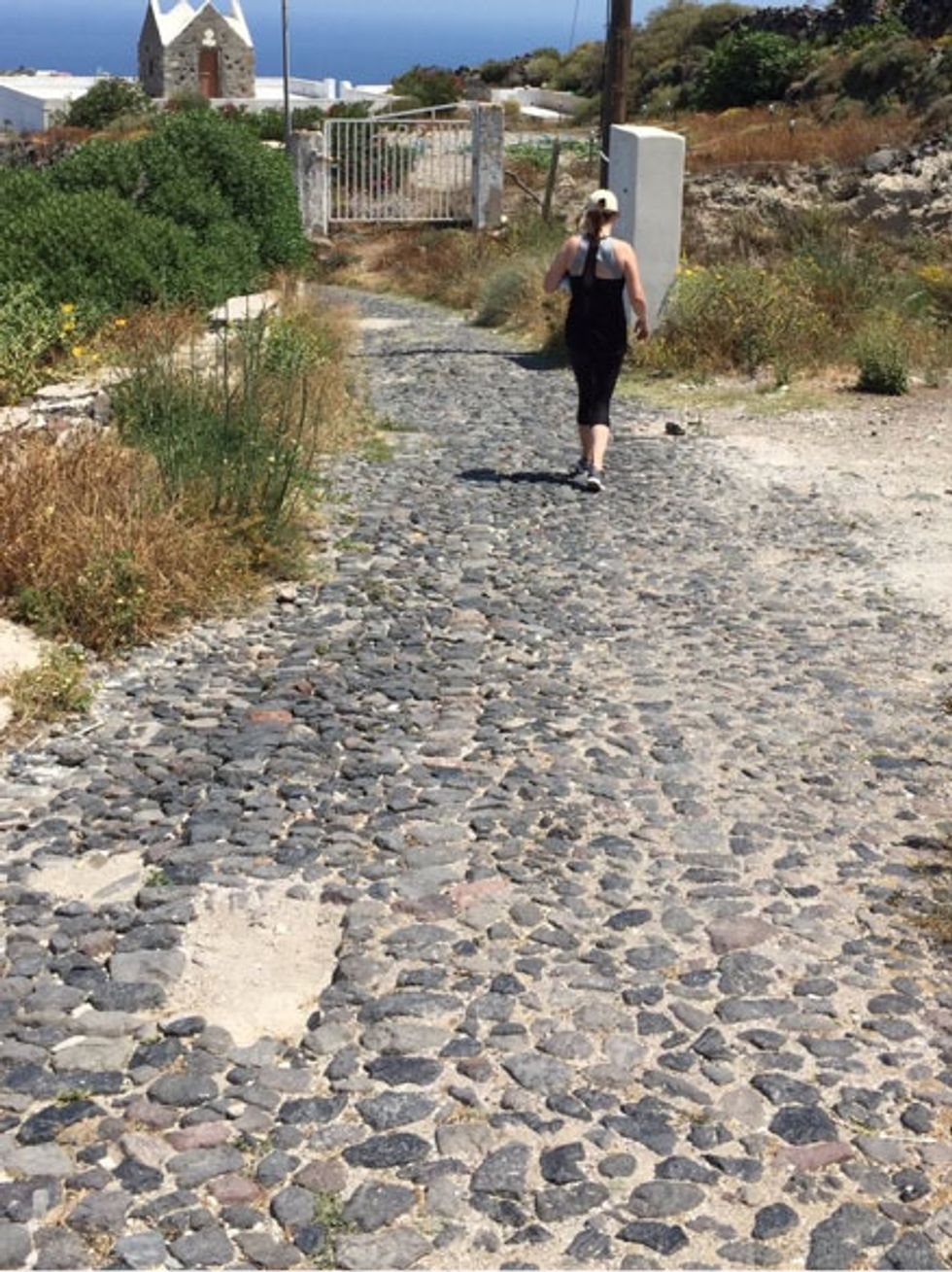 Almost to the end of our hike back in Oil