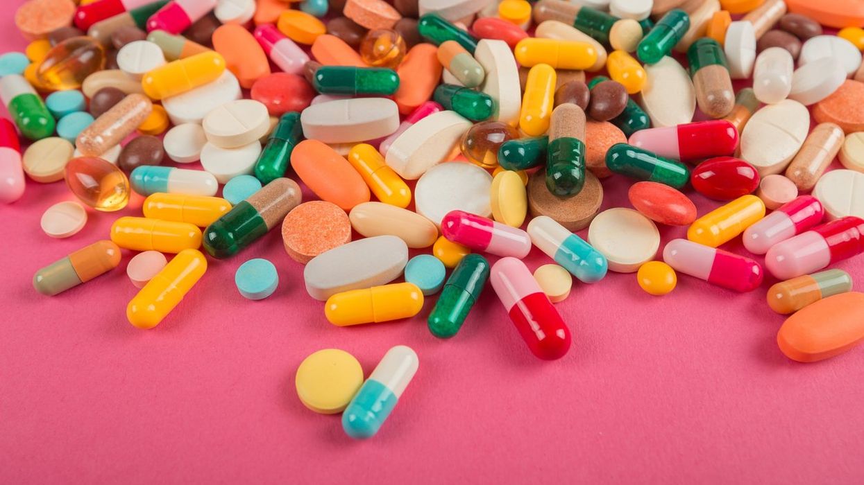 Assorted pharmaceutical medicine pills, tablets and capsules