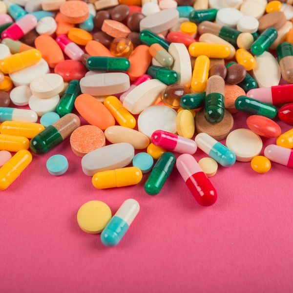 Assorted pharmaceutical medicine pills, tablets and capsules
