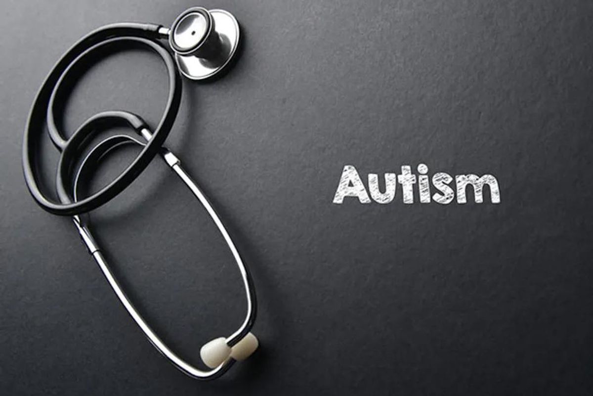 autism text and stethoscope