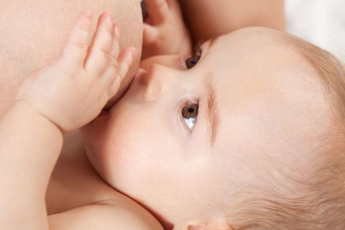 baby breastfeeding