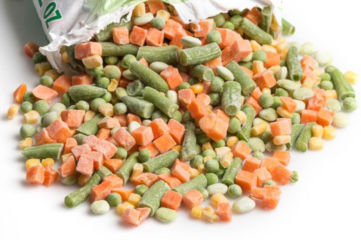 bag of frozen vegetables