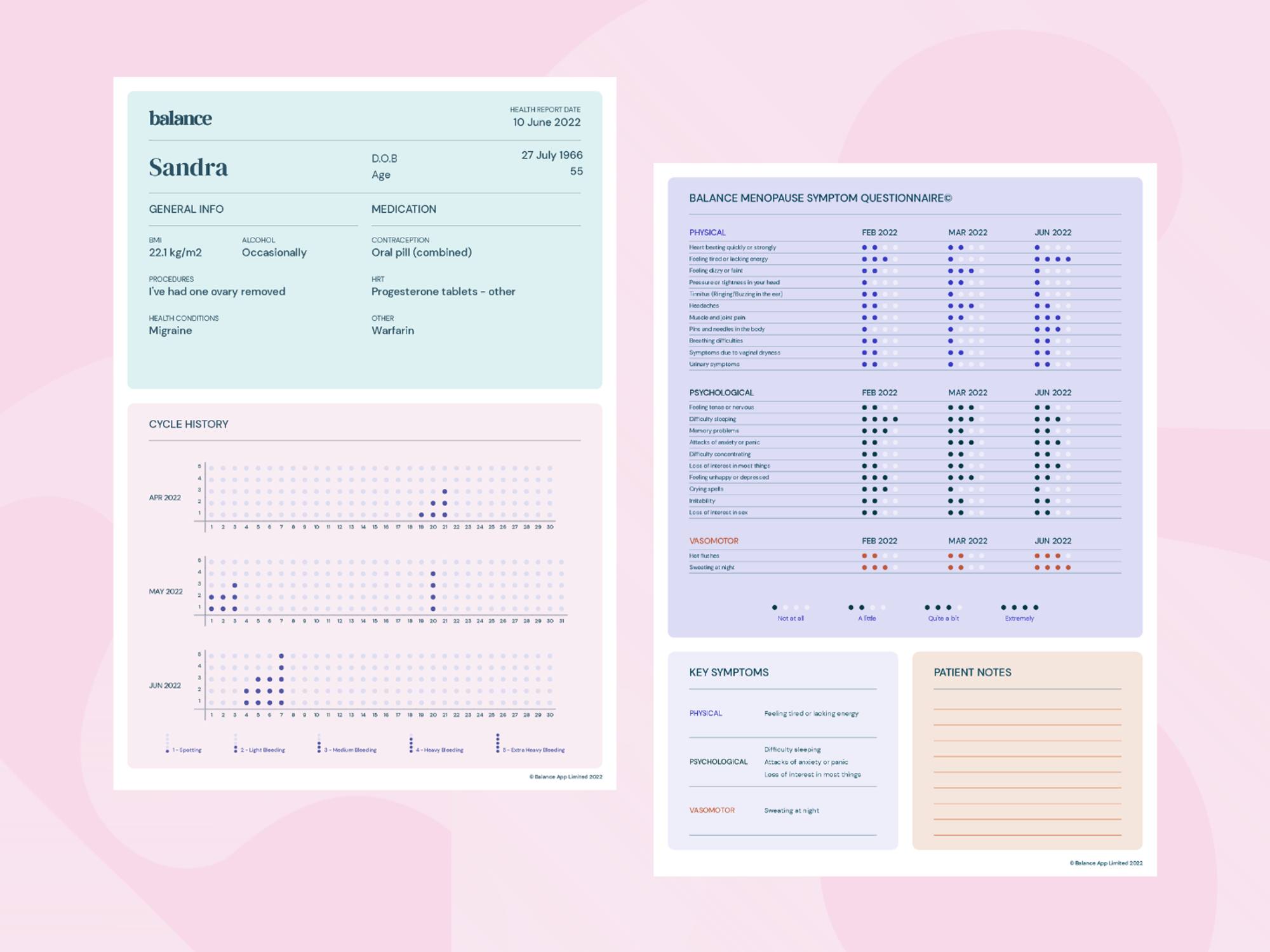 Balance health report