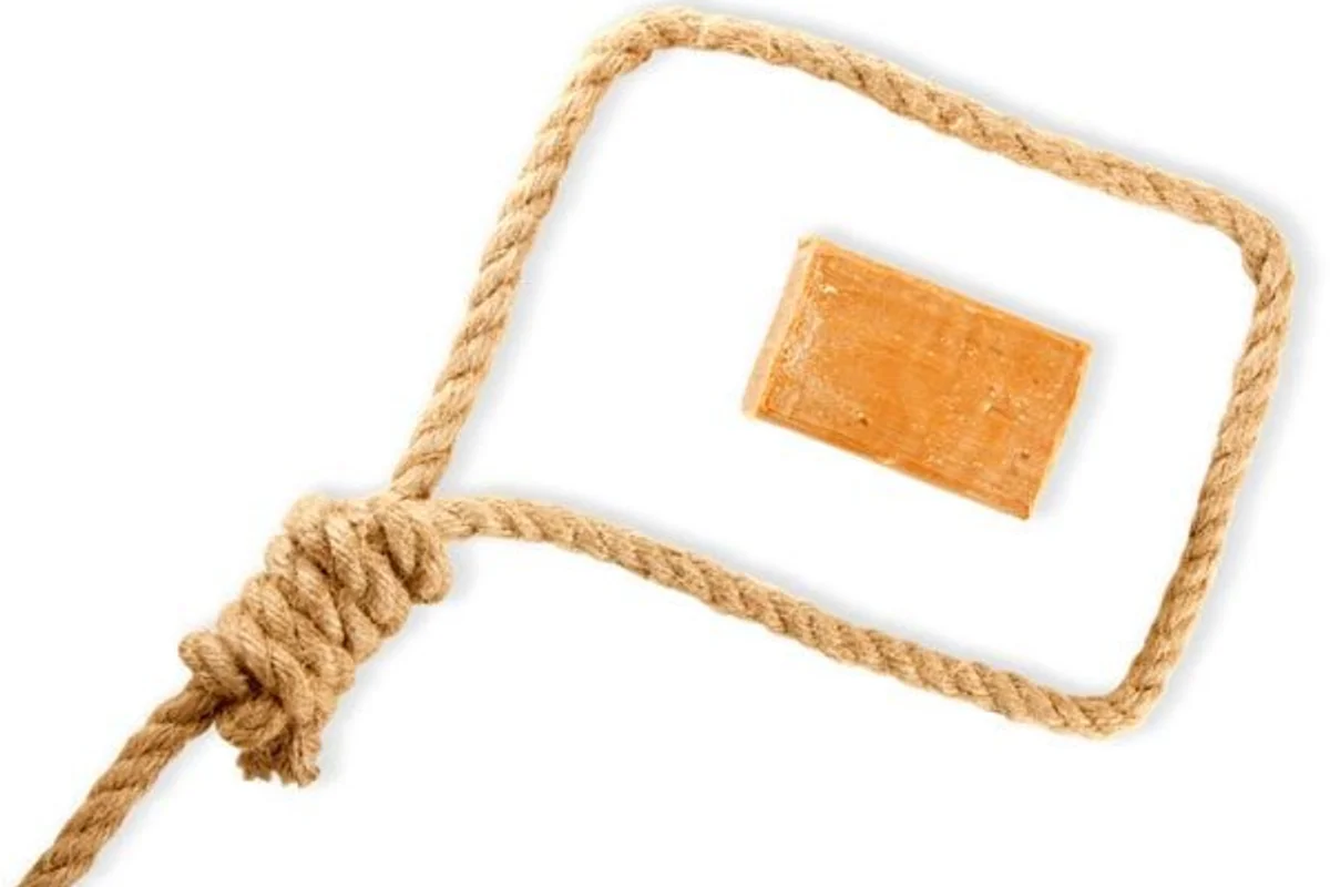 bar of soap surrounded by rope