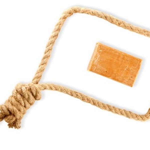 bar of soap surrounded by rope