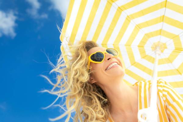 Beautiful woman on summer vacation