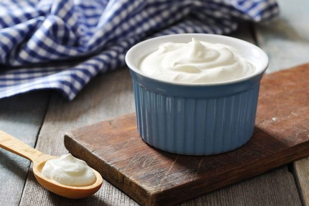 bowl of yogurt