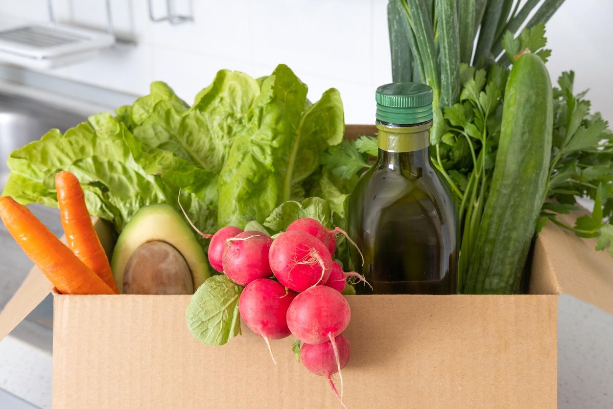 box of fresh food