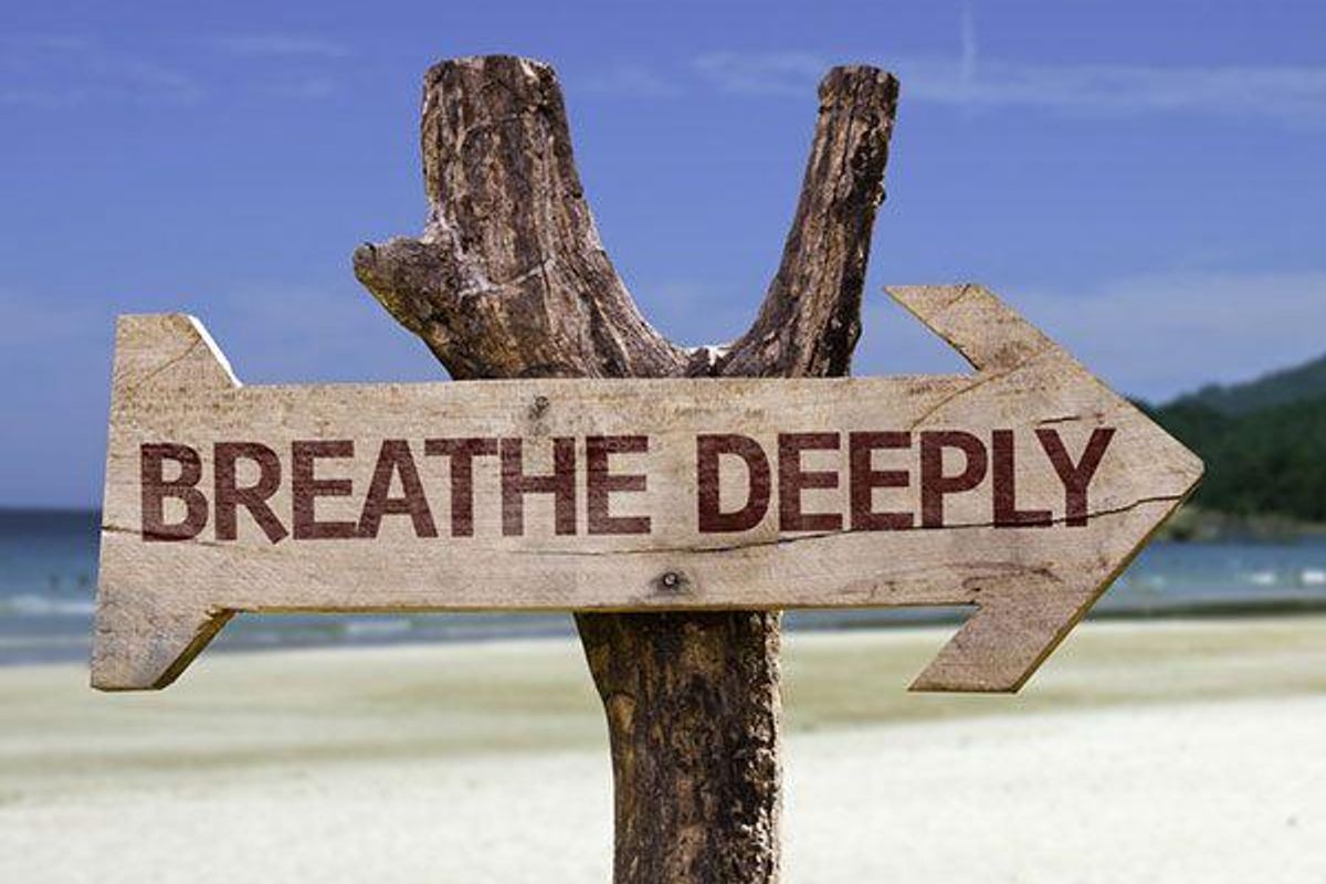breathe deeply sign