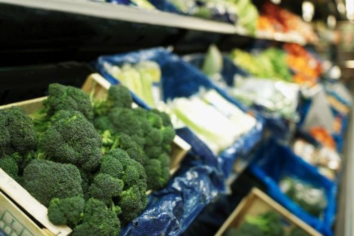 broccoli in a supermarket