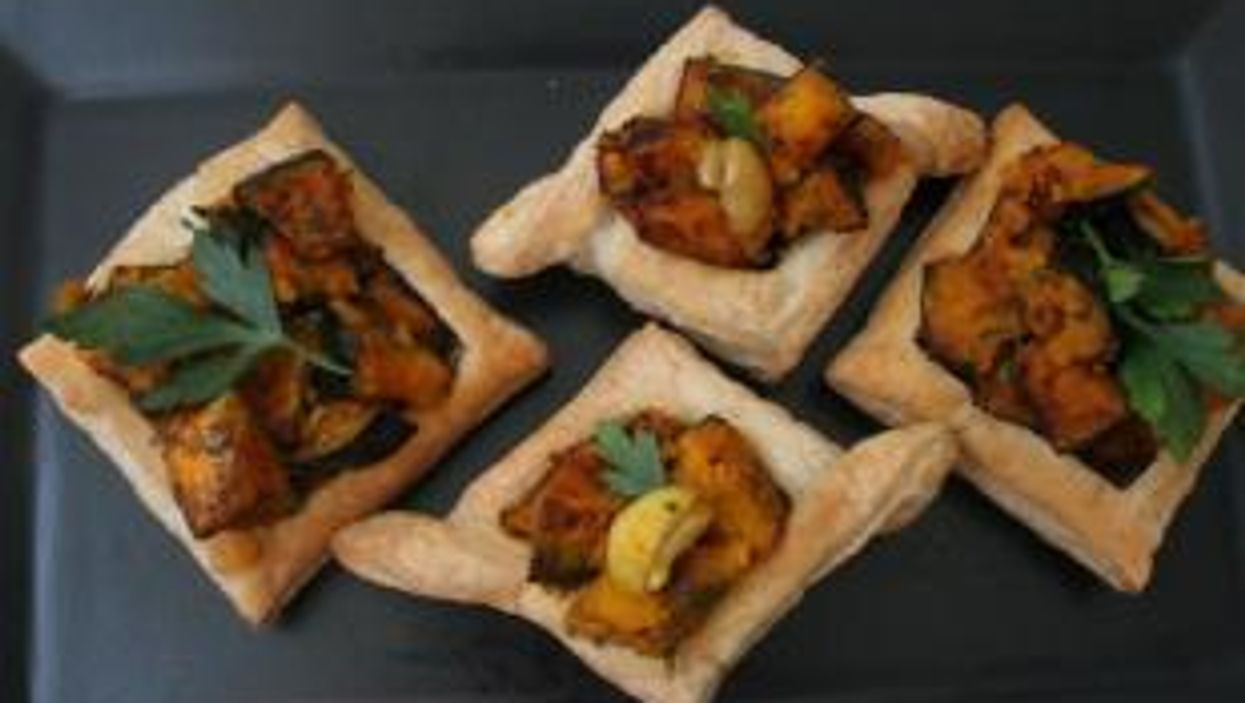 Butternut Squash, Chestnut and Herb-Filled Puff Pastry Hors d'oeuvres