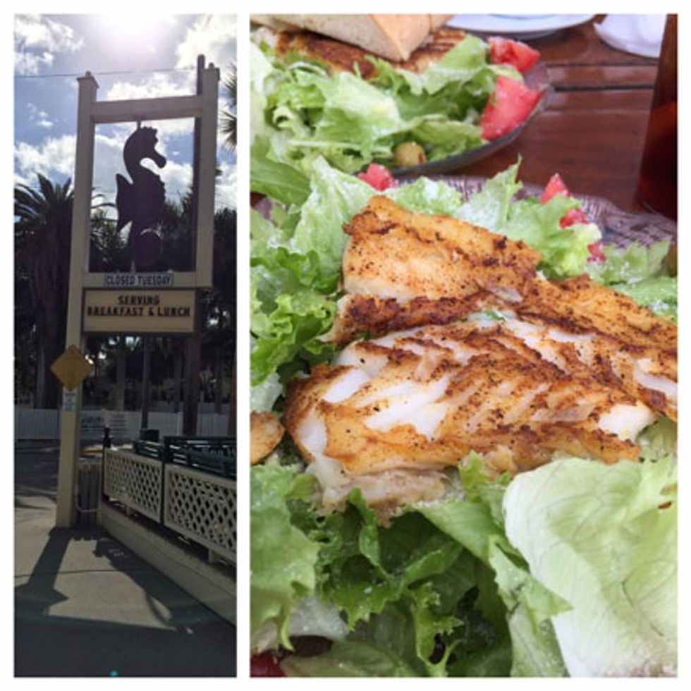 Cajun Grouper at the Seahorse Restaurant.