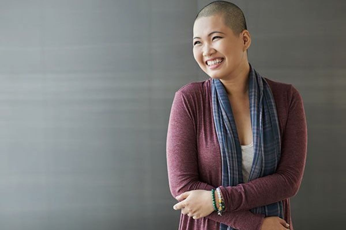 cancer survivor smiling