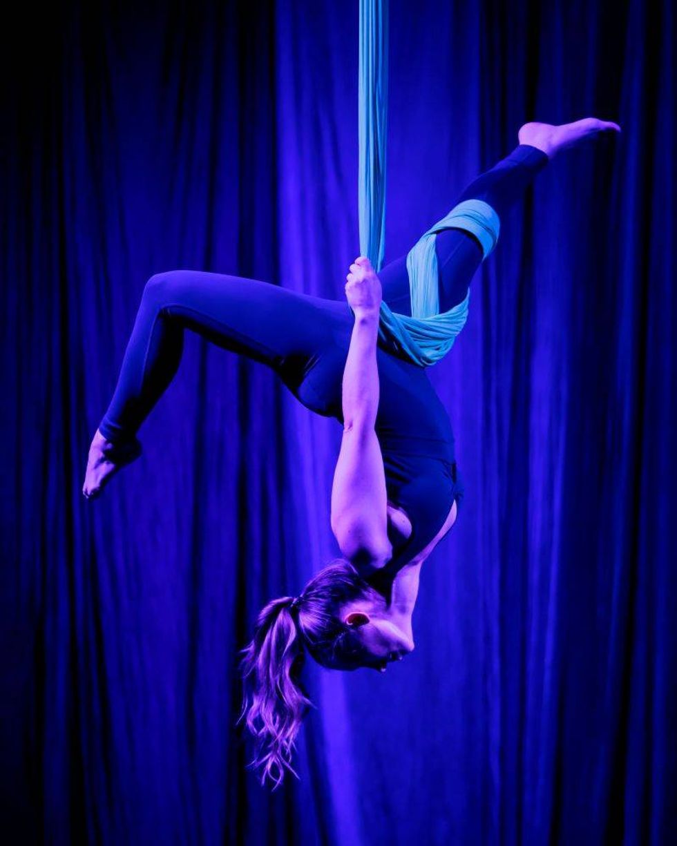 cecelia practicing arial arts