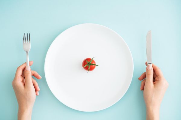 Cherry tomato on white plate
