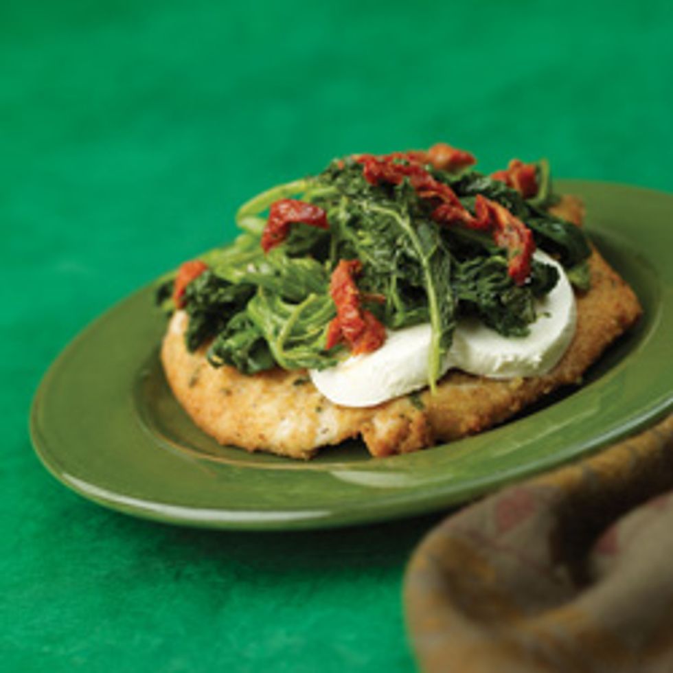Chicken Cutlets With Broccoli Rabe & Mozzarella
