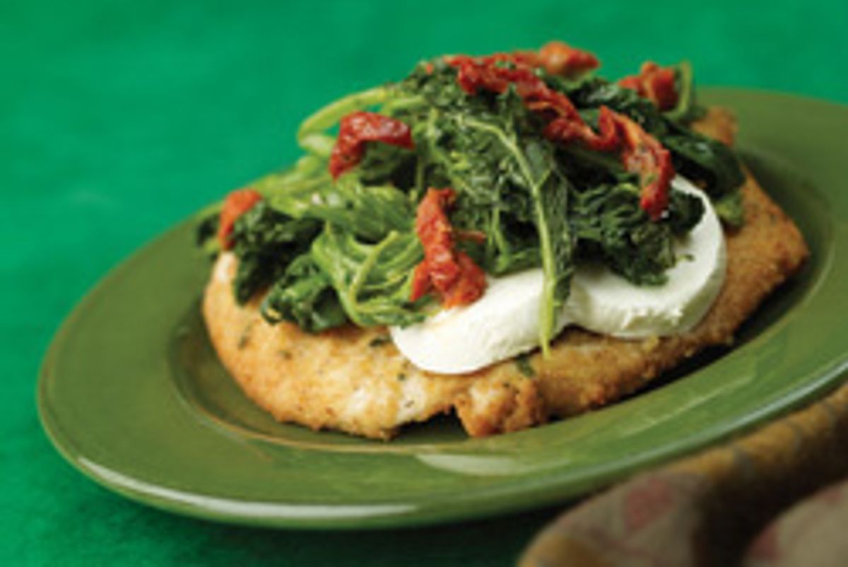 Chicken Cutlets With Broccoli Rabe & Mozzarella