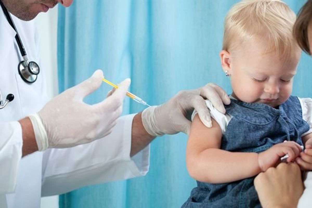 child getting a vaccination