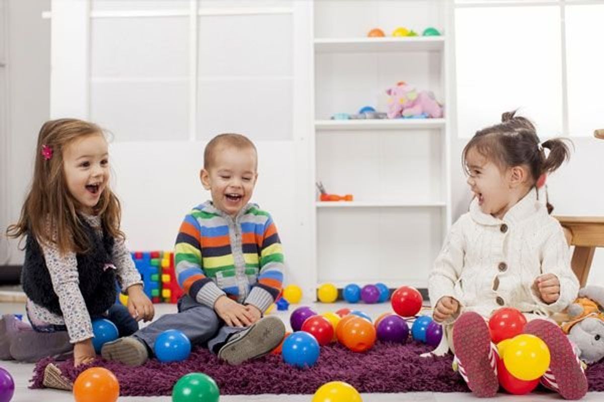 children playing at daycare
