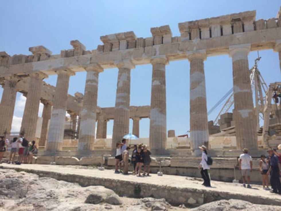 Climbing Acropolis Hill