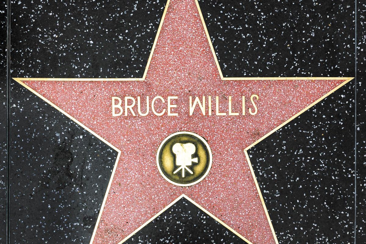  closeup of Star on the Hollywood Walk of Fame for Bruce Willis