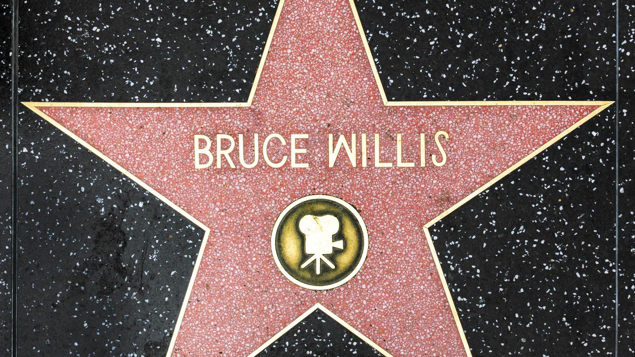 closeup of Star on the Hollywood Walk of Fame for Bruce Willis