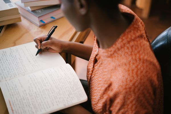 college student studying
