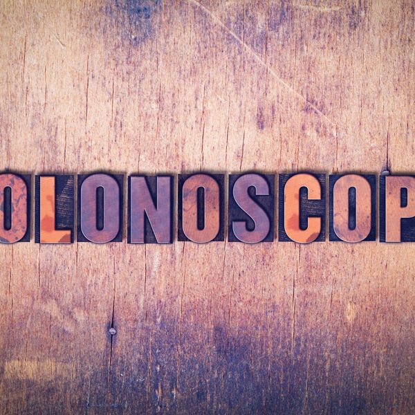 Colonoscopy Concept Painted Watercolor Word