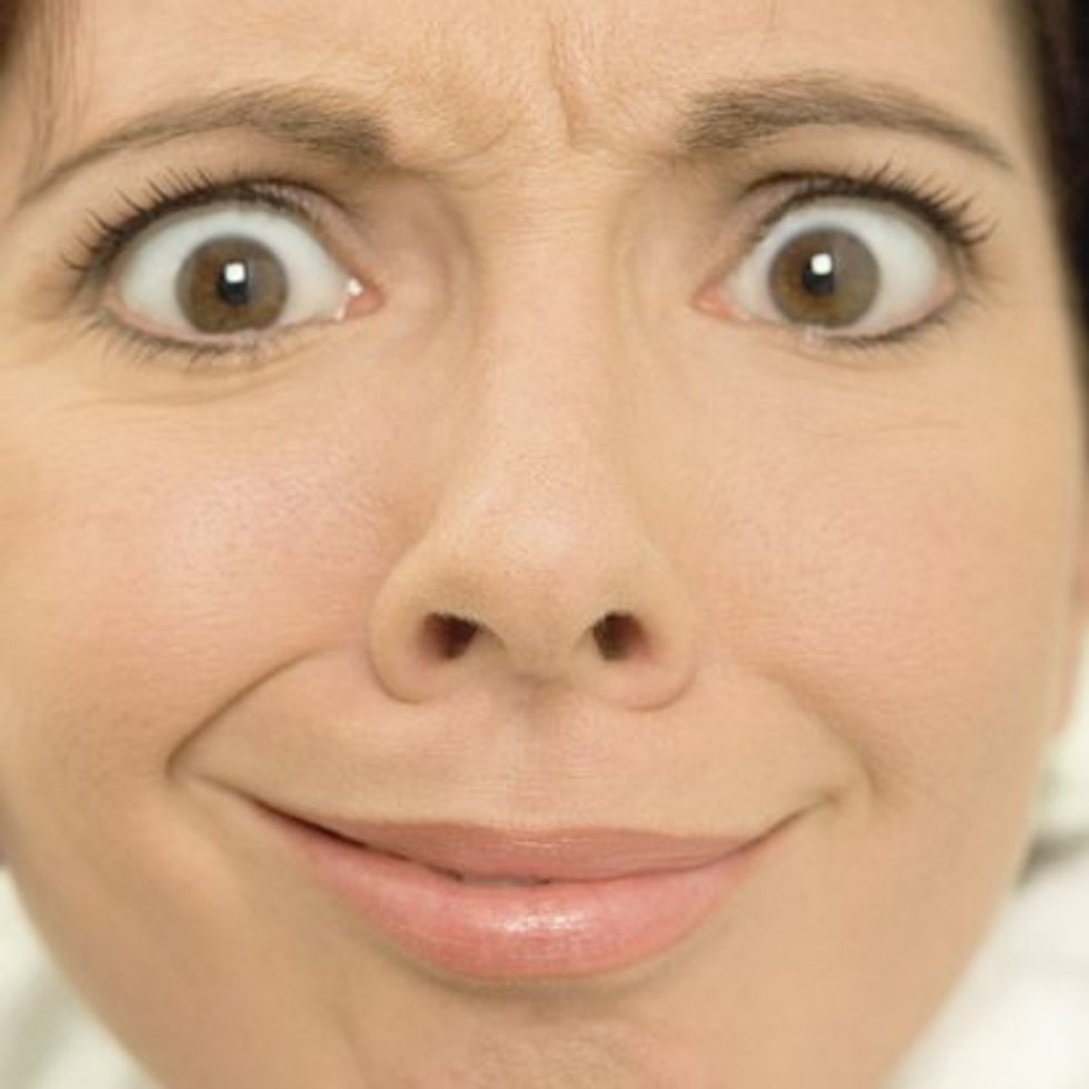 confused looking woman