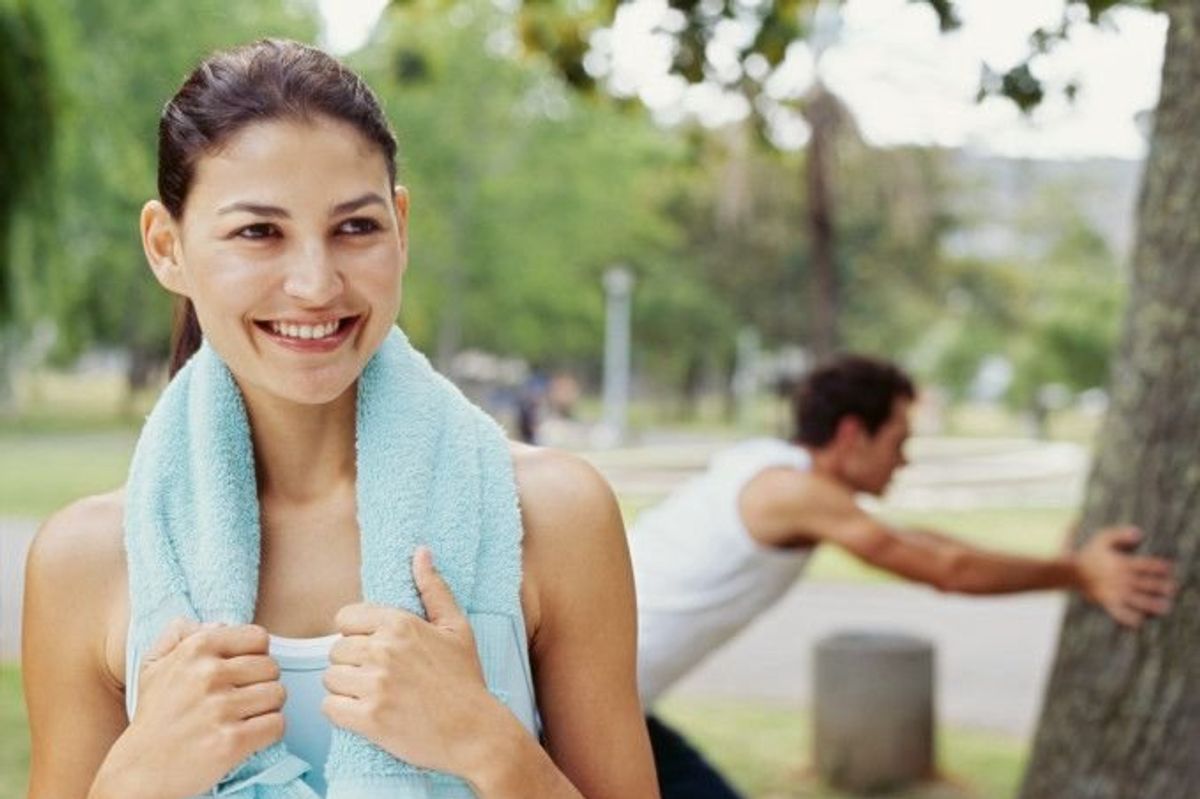 couple working out together