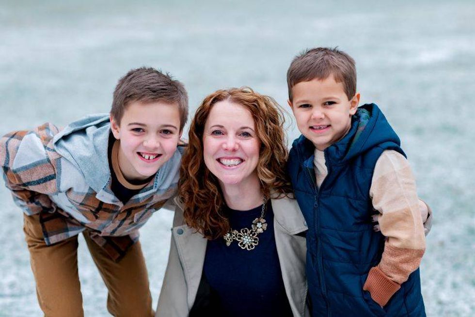 Courtney and her sons