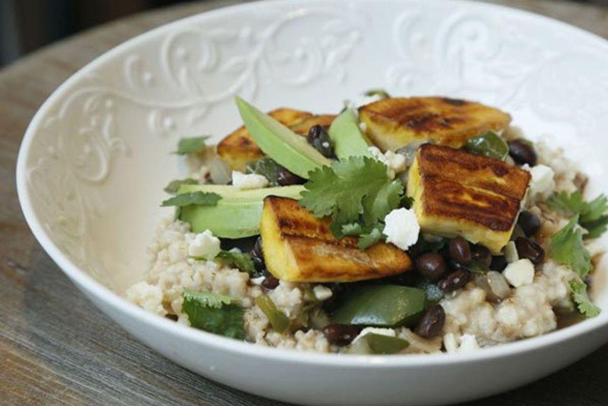 Cuban-Style Black Beans & Plantains Over Oatmeal