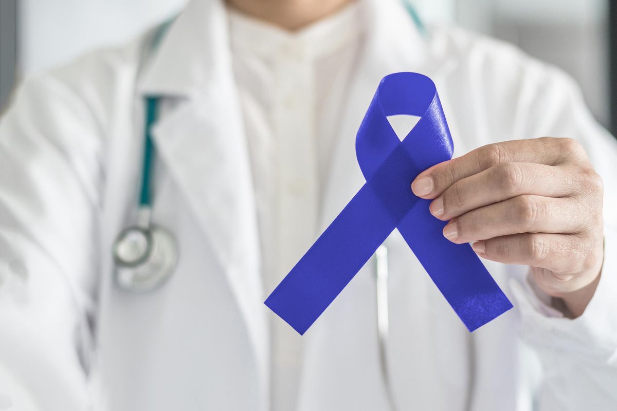 dark blue ribbon for colon - colorectal cancer awareness