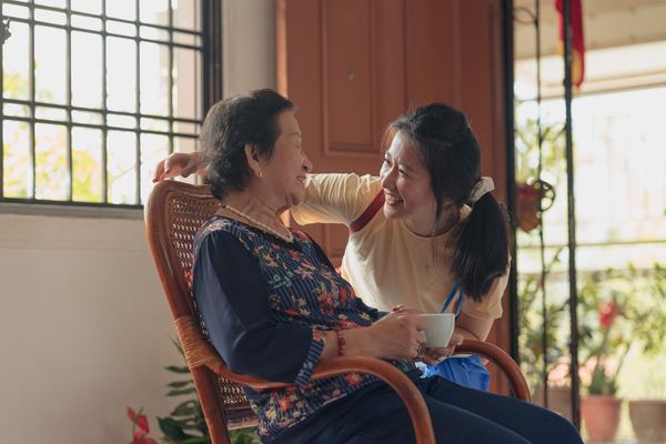 Daughter caring for her mother