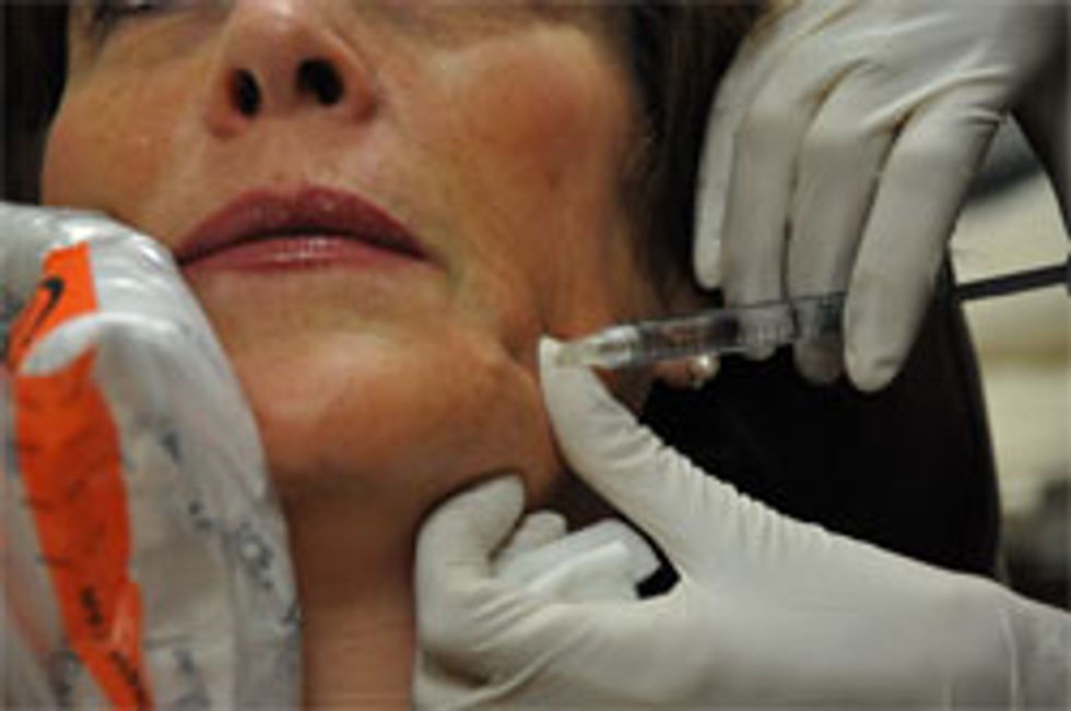 dermal fillers - injection close-up