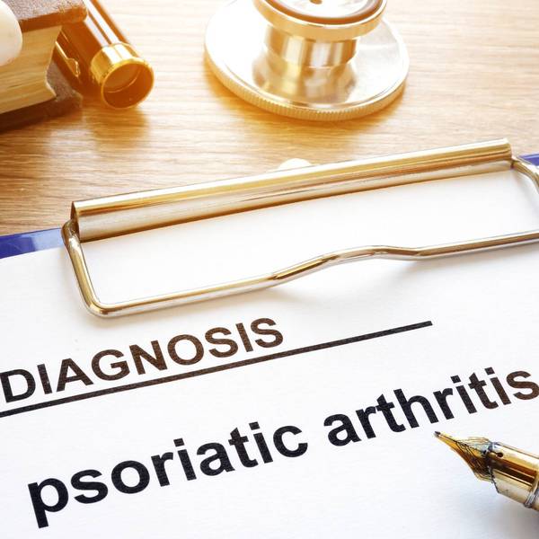 Diagnosis psoriatic arthritis and clipboard