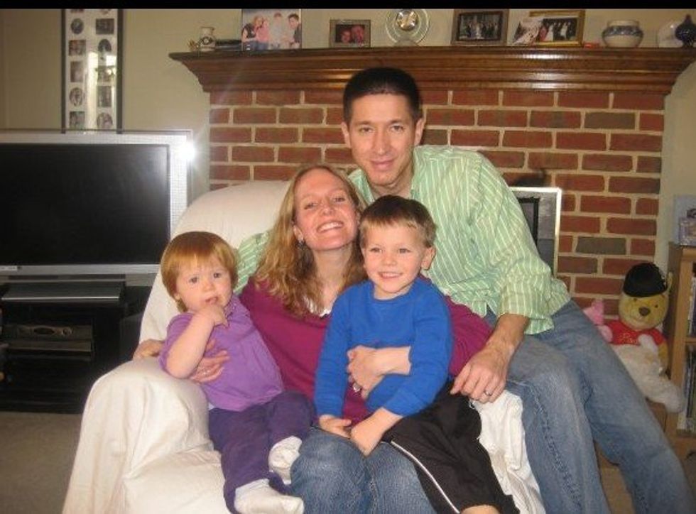 Emma and her family, 2008