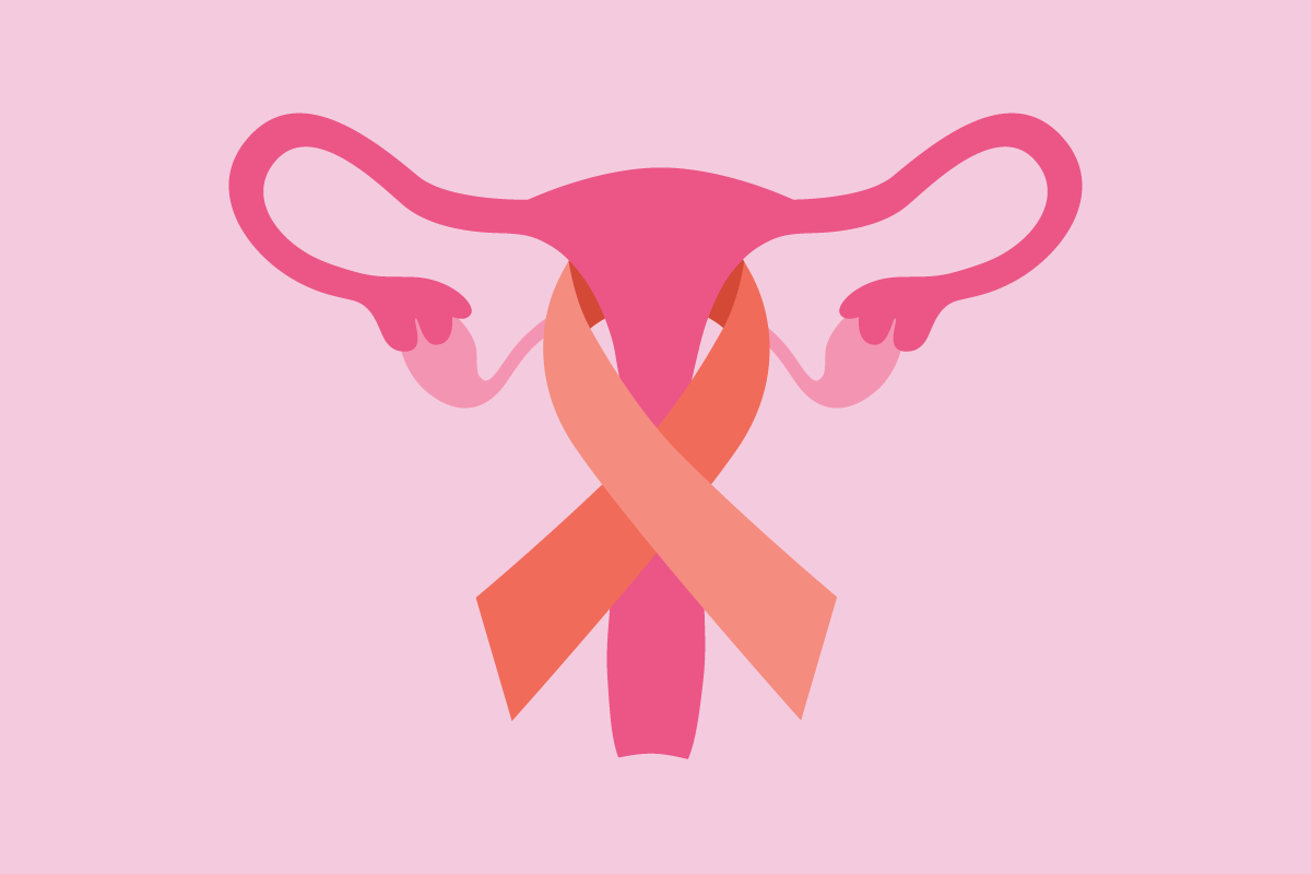 Endometrial Cancer awareness ribbon