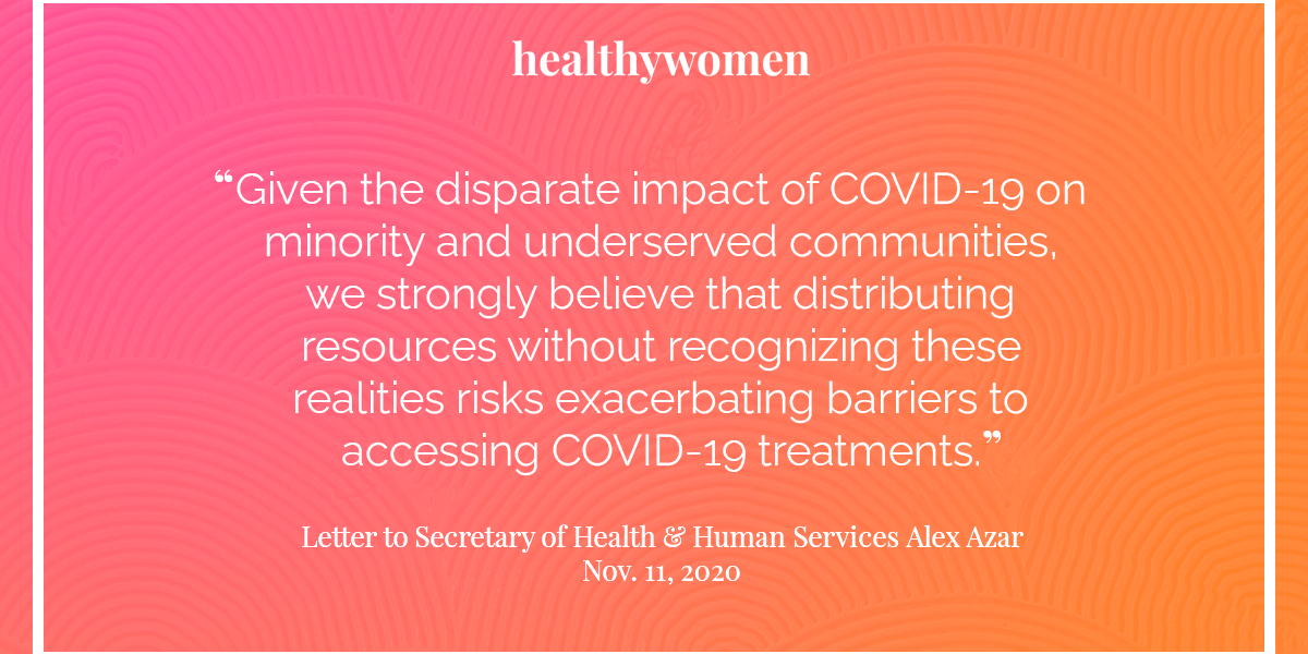 HealthyWomen Joins National Health Organizations in Letter to HHS Secretary Alex Azar About Access to COVID-19 Treatment