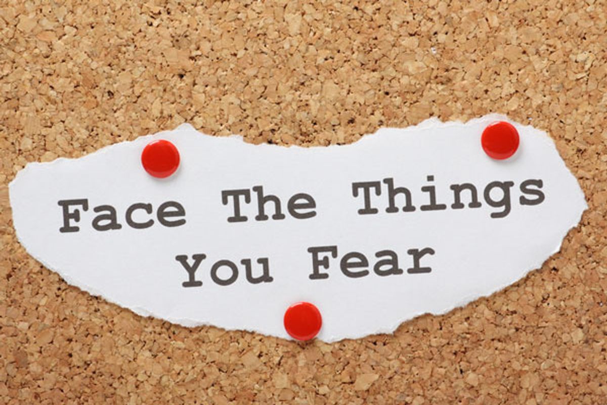 face the things you fear sign