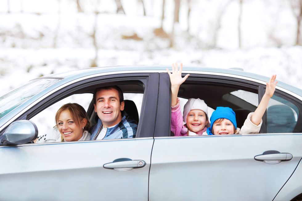 family in a car