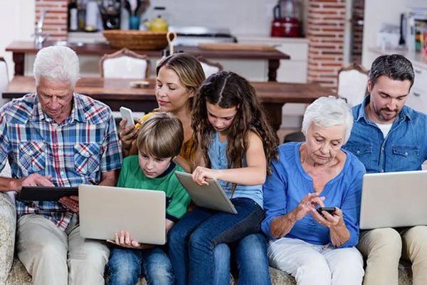 family on devices