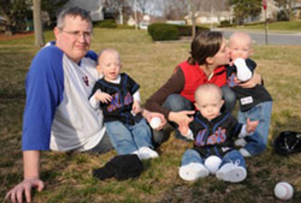 family with triplets