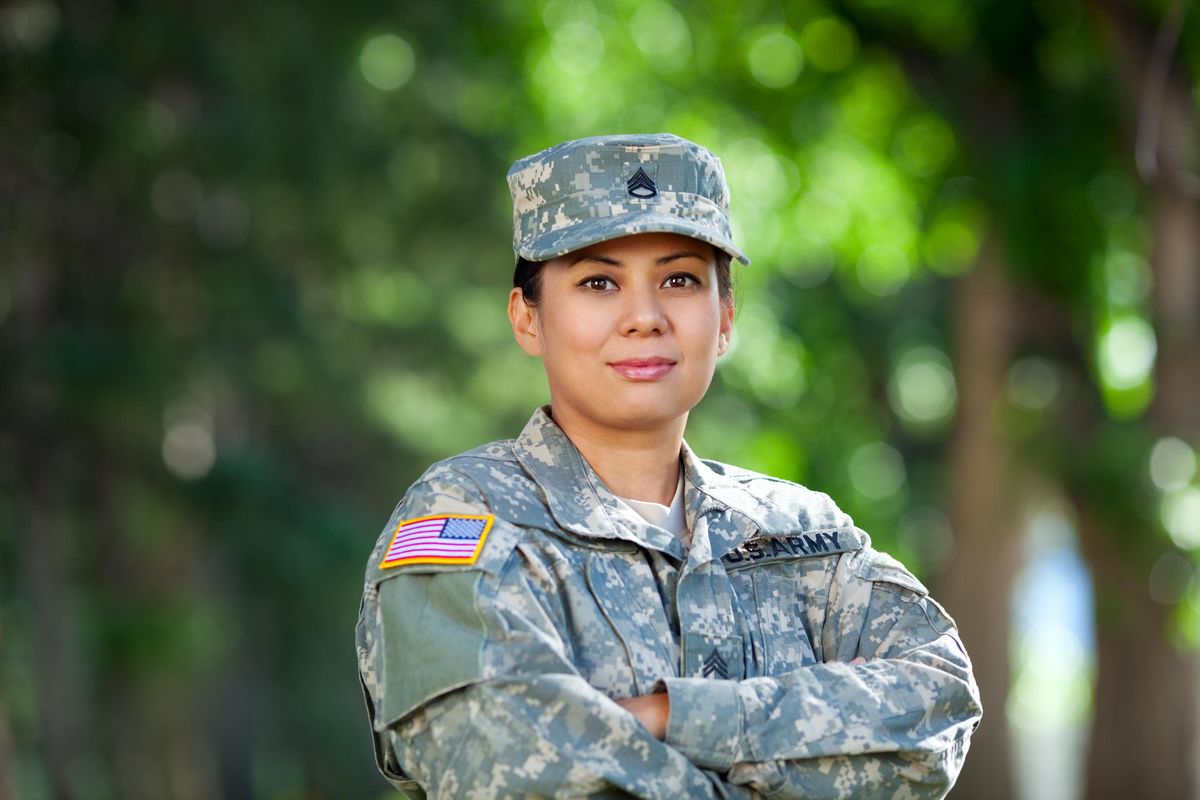 Female American Soldier Series: Outdoor Portrait
