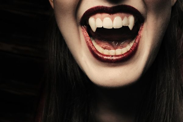 female vampire ready to bite