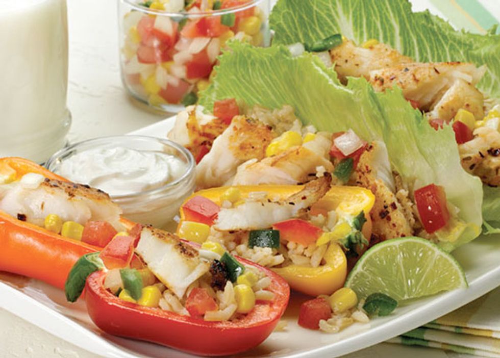 Fiesta Lettuce Wraps and Pepper Boats HealthyWomen