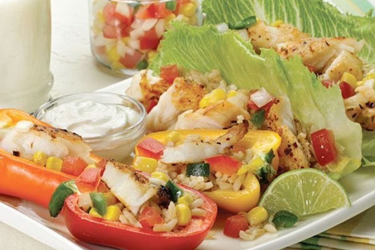 Fiesta Lettuce Wraps and Pepper Boats